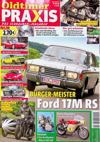 Deckblatt Oldtimer Praxis (09/2018)